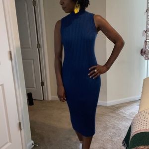Royal blue ribbed sleeveless dress Zara  - Size XS/ SM